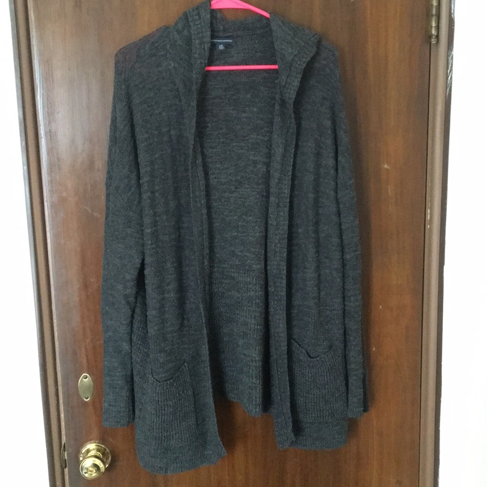 American Eagle hooded cardigan sweater
